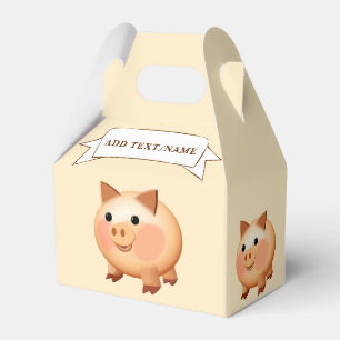 Baby Pig Drawing Custom Favour Box