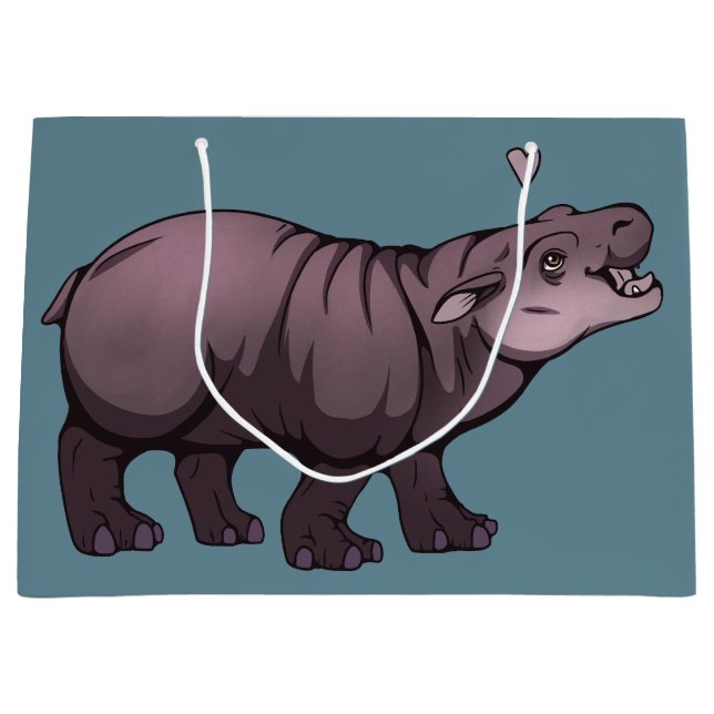 Baby Pigmy Hippo Large Gift Bag (Front)