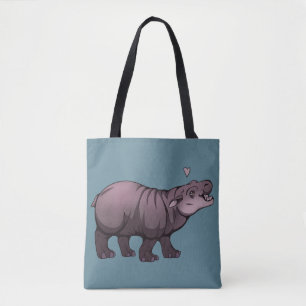Baby Pigmy Hippo Tote Bag