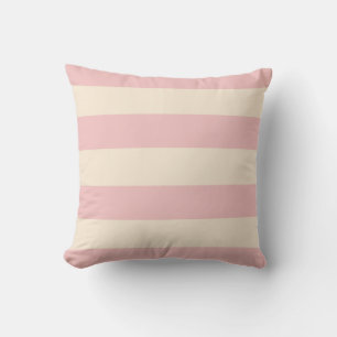 Baby Pink and Antique White Stripes Cushion