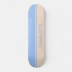 Baby Pink and Blue Skateboard