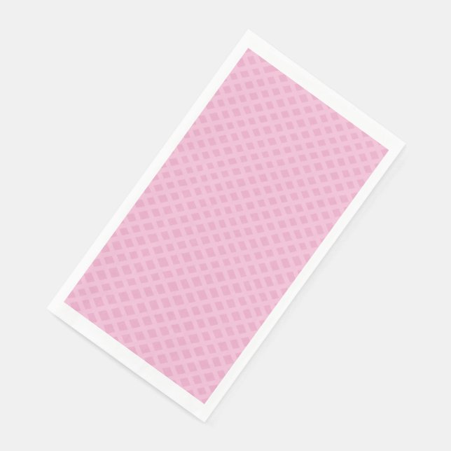 Baby Pink Basketweave Lattice Tone  Napkin (Corner)