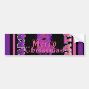 Baby pink Beautiful Merry Christmas Hakuna Matata Bumper Sticker