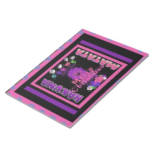 Baby pink Beautiful Merry Christmas Hakuna Matata Notepad (Angled)