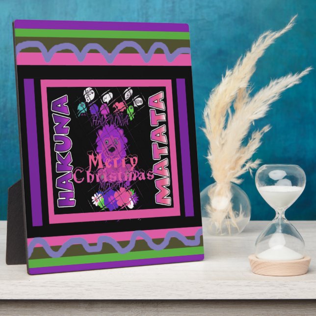 Baby pink Beautiful Merry Christmas Hakuna Matata Plaque (Side)