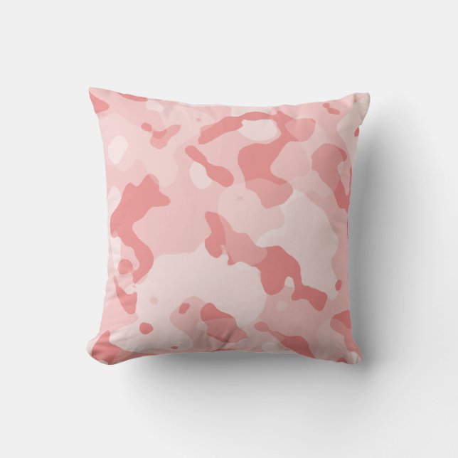 Baby Pink Camo; Camouflage Cushion (Front)