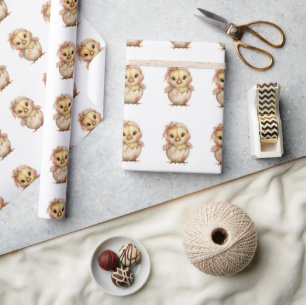 Baby Pink Chick Wrapping Paper
