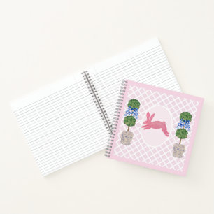 Baby Pink Chinoiserie Ginger Jar Jars Topiary  Notebook