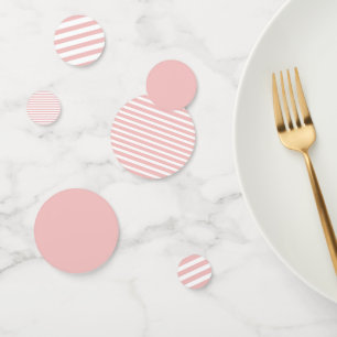 Baby Pink Colour Stripes Vacation Summer Pastel Confetti