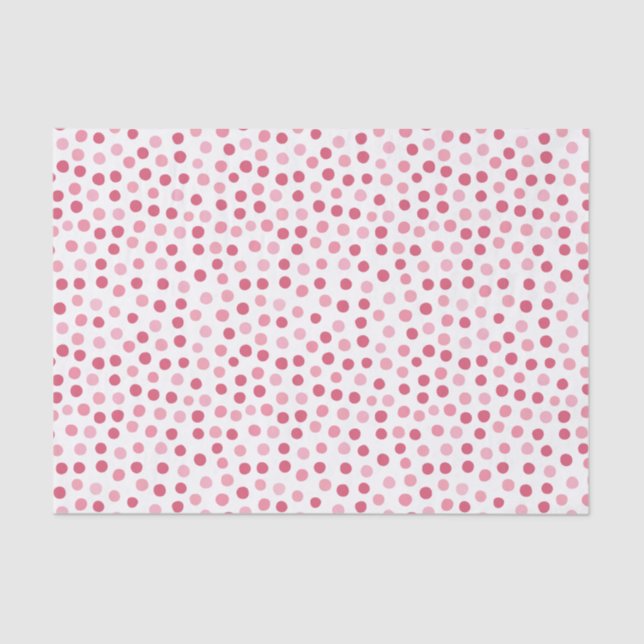 Baby Pink Cute polka dots tissue paper (Front)