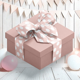Baby Pink Dotty Satin Ribbon