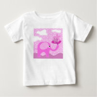Baby Pink Elephant and Flowers