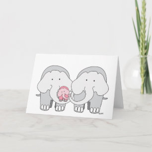 Baby Pink Elephant Card