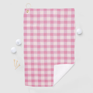 Baby Pink Gingham Golf Towel