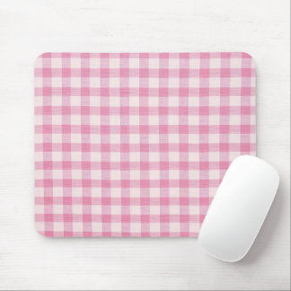 Baby Pink Gingham Mouse Pad