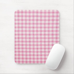 Baby Pink Gingham Mouse Pad