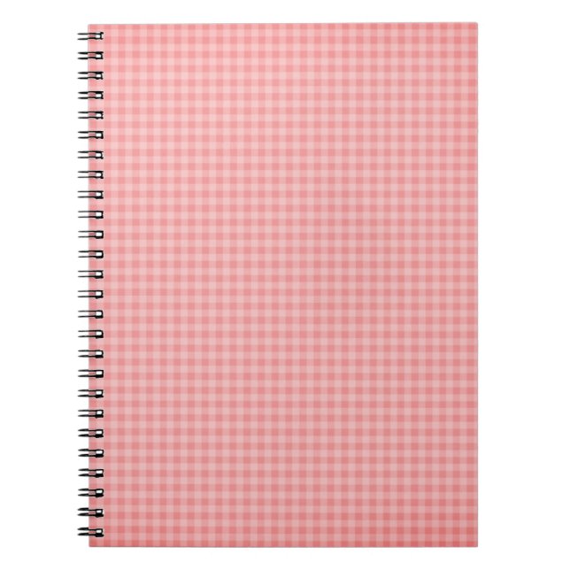 Baby Pink Gingham Notebook (Front)