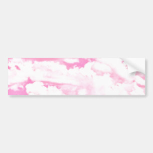 Baby Pink Happy Clouds Decor Bumper Sticker