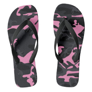 Baby Pink Highlights Camo Thongs