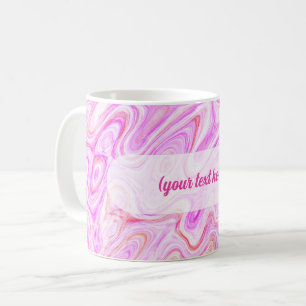 Baby Pink Marble Texture Abstract Liquid Paint Coffee Mug