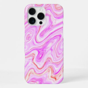 Baby Pink Marble Texture Abstract Liquid Paint iPhone 16 Pro Max Case