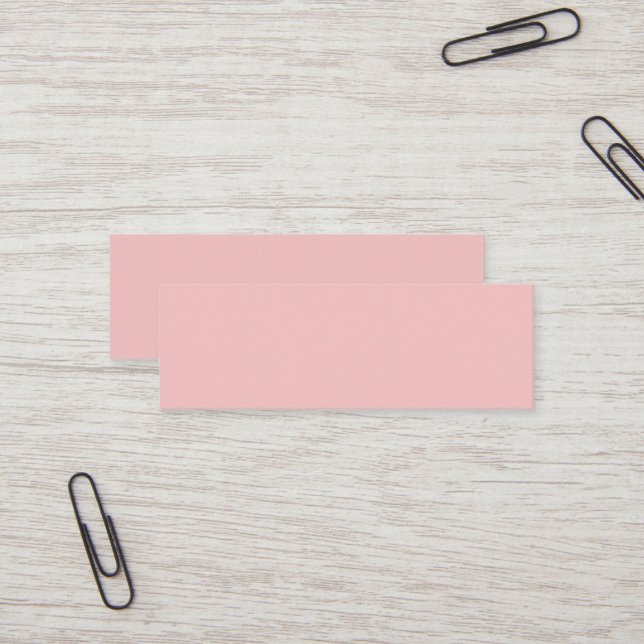 Baby Pink Mini Business Card (Front/Back In Situ)