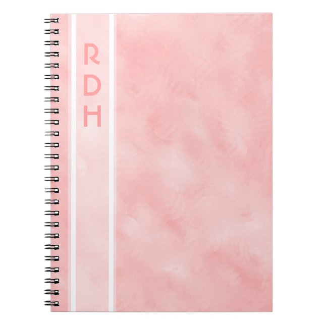 Baby Pink Monogram Notebook (Front)