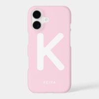 Baby Pink Monogram Phone Case