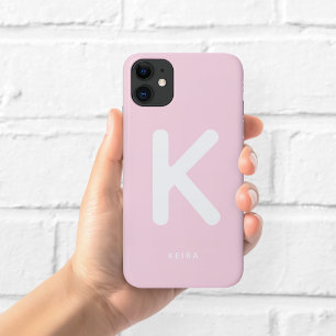 Baby Pink Monogram Phone Case