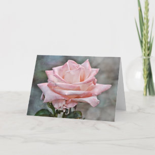 Baby Pink Rose Art Note Card