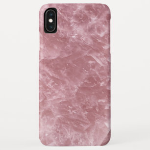 Baby Pink Rose Quartz Crystal Print iPhone XS Max Case