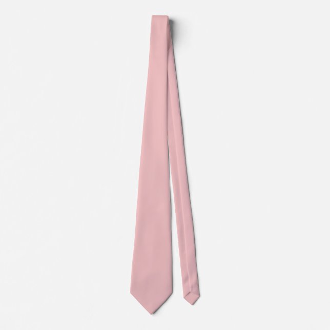 Baby Pink Solid Color Tie (Front)