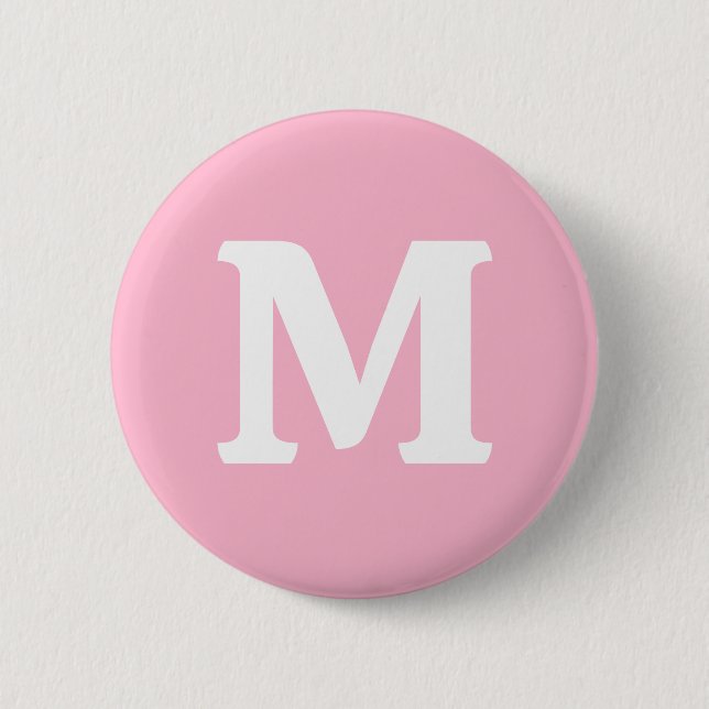 Baby pink solid colour 6 cm round badge (Front)