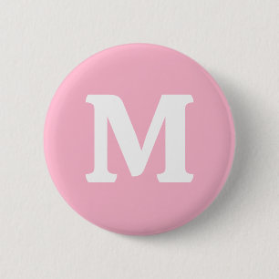 Baby pink solid colour 6 cm round badge