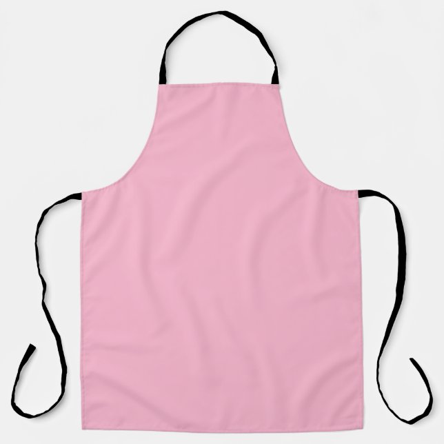 Baby pink solid colour apron (Front)