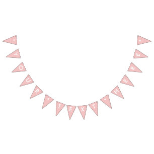 Baby Pink Solid Colour Customise It Bunting