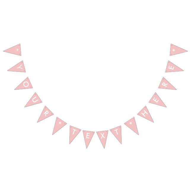 Baby Pink Solid Colour Customise It Bunting (All)