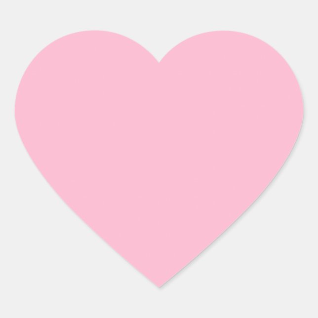 Baby pink solid colour heart sticker (Front)