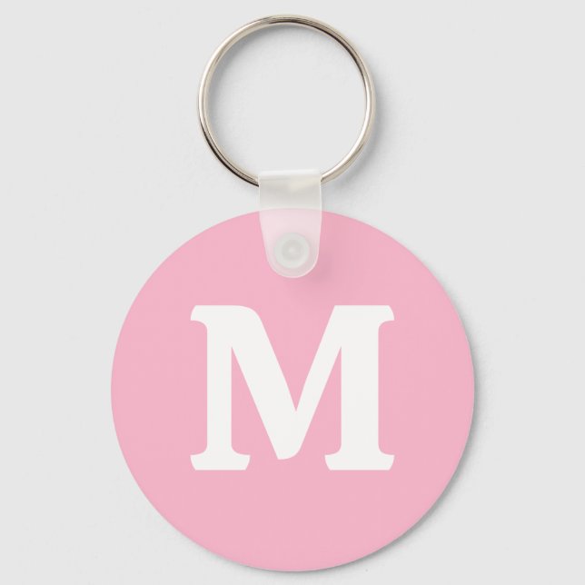 Baby pink solid colour key ring (Front)