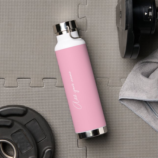 Baby pink solid colour water bottle (Gym)