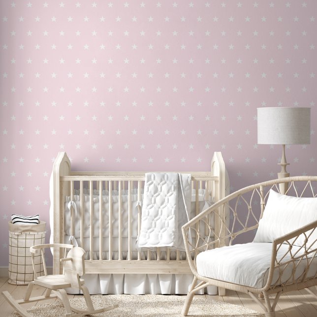 Baby Pink Stars Kids Room Nursery Home Wall Decor (Baby Pink Stars Kids Room Nursery Home Wall Decor Wallpaper)