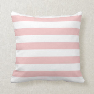 Baby Pink Stripes; Striped Cushion