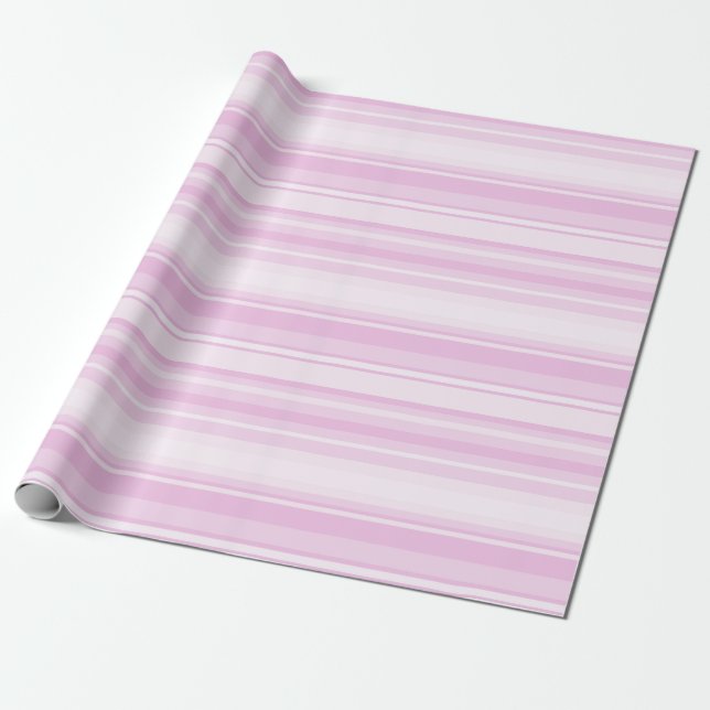Baby pink stripes wrapping paper (Unrolled)