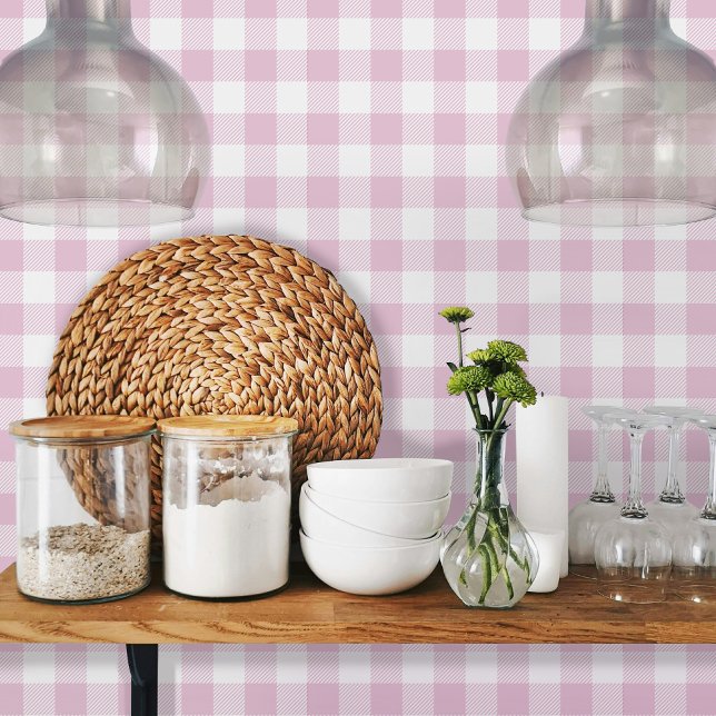 Baby Pink Vichy Gingham Pattern Wallpaper (Creator Uploaded)