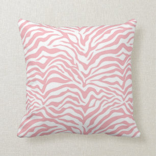 Baby Pink Zebra Stripe Cushion