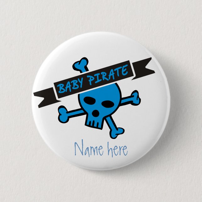 Baby Pirate Boy 6 Cm Round Badge (Front)
