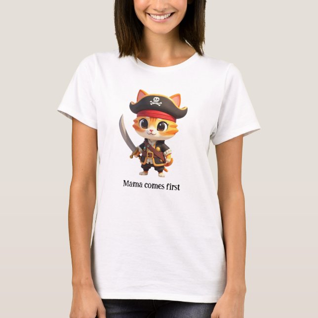 Baby Pirate Cat T-Shirt (Front)