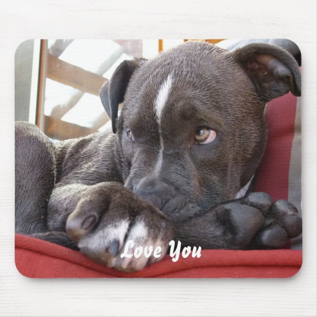 Baby Pitbull Puppy Mouse Pad (Front)