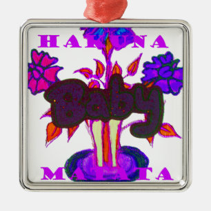 Baby plant Hakuna Matata gifts.png Metal Ornament