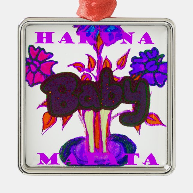 Baby plant Hakuna Matata gifts.png Metal Ornament (Front)